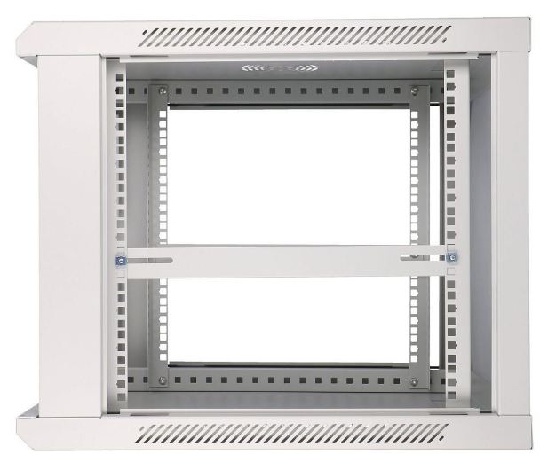 Extralink Szafka wisząca rack 9U 600x600 szara szklane drzwi EX.8581 - 489305 - zdjęcie 4